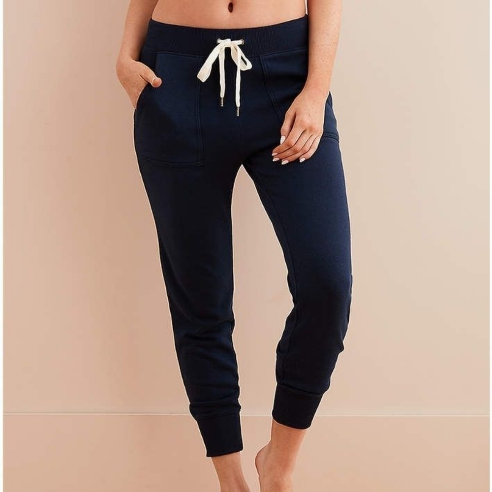 Aerie Navy Blue Ribbed Soft Lounge Jogger Sweatpants